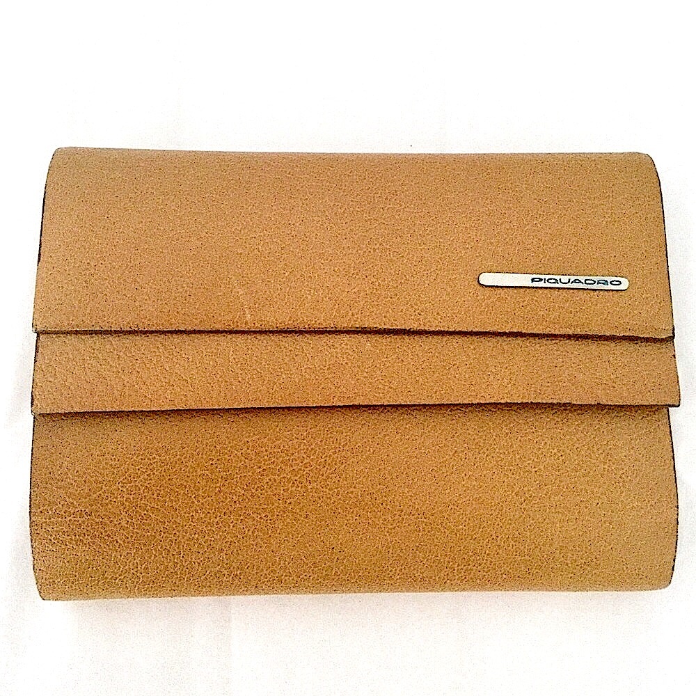 Rare Piquadro Double Flap Wallet NWOT
